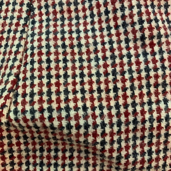 Black and red checked wool mini skirt - Picture 2 of 4